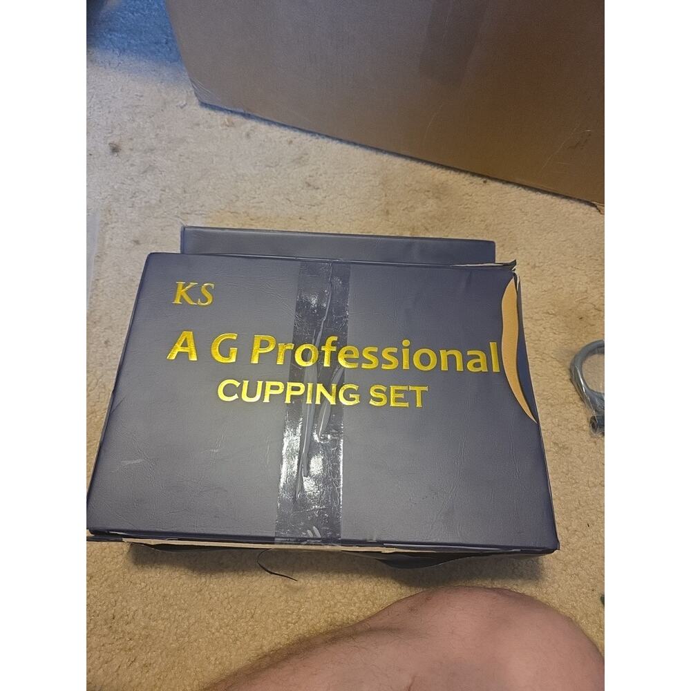 KS A G Professional CUPPING SET. Open Box Damaged Case But Beautiful Inside.
